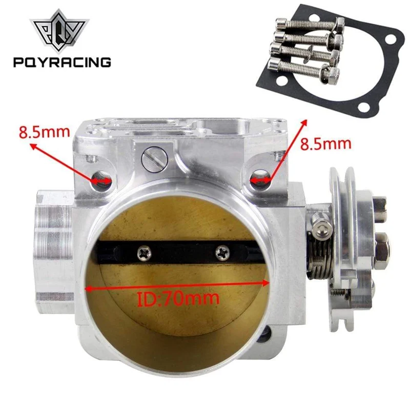 Aluminium-Ansaugkrümmer 70mm Drosselklappengehäuse Leistung Billet Für Mitsubishi Lancer Evo 4 5 6 4g63 PQY6941