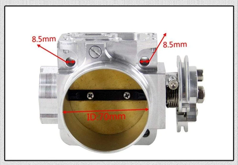 Aluminium-Ansaugkrümmer 70mm Drosselklappengehäuse Leistung Billet Für Mitsubishi Lancer Evo 4 5 6 4g63 PQY6941