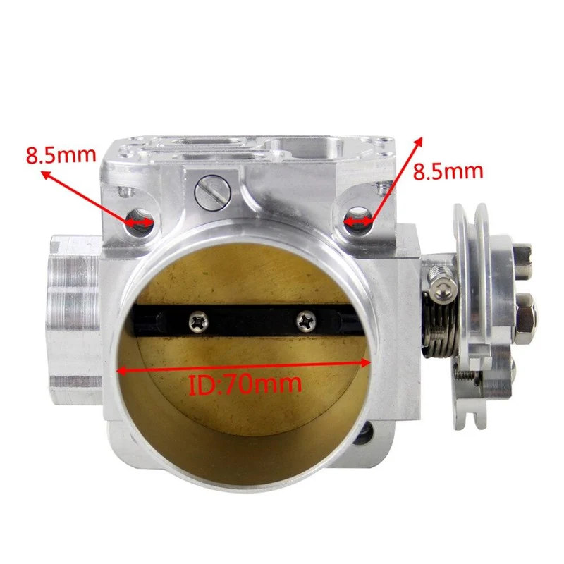 Aluminium-Ansaugkrümmer 70mm Drosselklappengehäuse Leistung Billet Für Mitsubishi Lancer Evo 4 5 6 4g63 PQY6941