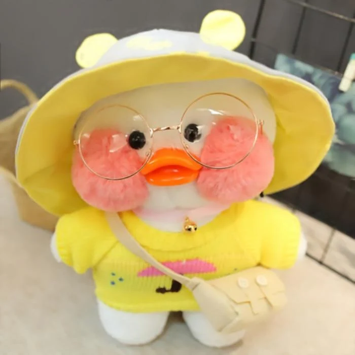 30 cm Rosa Lalafanfan Kawaii Kaffee Mimi Gelbe Ente Niedliches Plüschtier Gefüllte Weiche Tierpuppe Puppe Kinder Kawaii Plüschtier Puppe
