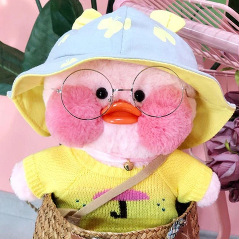 30 cm Rosa Lalafanfan Kawaii Kaffee Mimi Gelbe Ente Niedliches Plüschtier Gefüllte Weiche Tierpuppe Puppe Kinder Kawaii Plüschtier Puppe