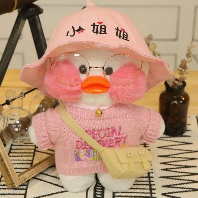 30 cm Rosa Lalafanfan Kawaii Kaffee Mimi Gelbe Ente Niedliches Plüschtier Gefüllte Weiche Tierpuppe Puppe Kinder Kawaii Plüschtier Puppe
