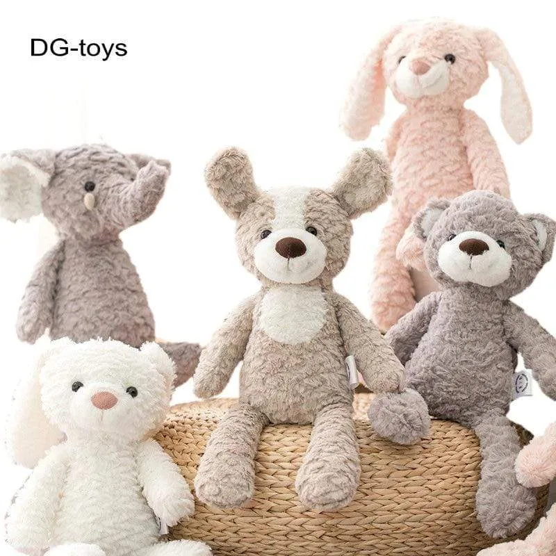 Hochwertige, weiche, lange Beine, Hase, Teddybär, Hund, Elefant, Einhorn, gefüllte Cartoon-Tiere, Baby-Appease-Spielzeug, Puppenspielzeug für Kinder