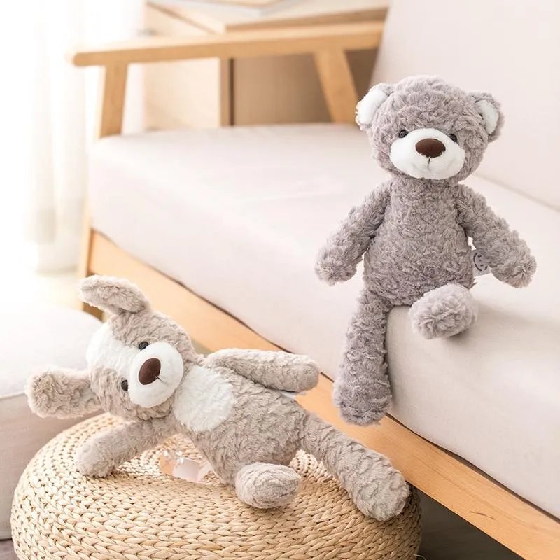 Hochwertige, weiche, lange Beine, Hase, Teddybär, Hund, Elefant, Einhorn, gefüllte Cartoon-Tiere, Baby-Appease-Spielzeug, Puppenspielzeug für Kinder