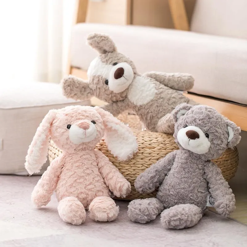 Hochwertige, weiche, lange Beine, Hase, Teddybär, Hund, Elefant, Einhorn, gefüllte Cartoon-Tiere, Baby-Appease-Spielzeug, Puppenspielzeug für Kinder