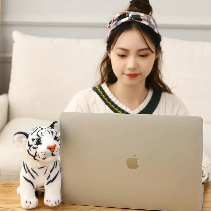 23-33 cm Simulation Baby Tiger Plüschtier Gefüllte Weiche Wilde Tier Wald Tiger Kissen Puppen Für Kinder Kinder Geburtstagsgeschenk
