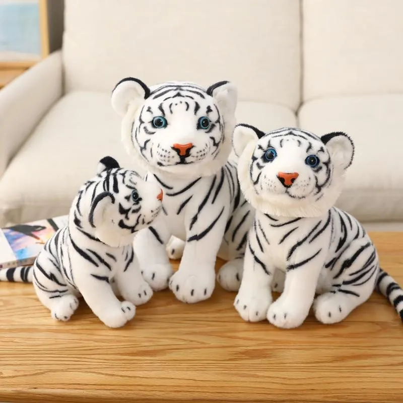 23-33 cm Simulation Baby Tiger Plüschtier Gefüllte Weiche Wilde Tier Wald Tiger Kissen Puppen Für Kinder Kinder Geburtstagsgeschenk