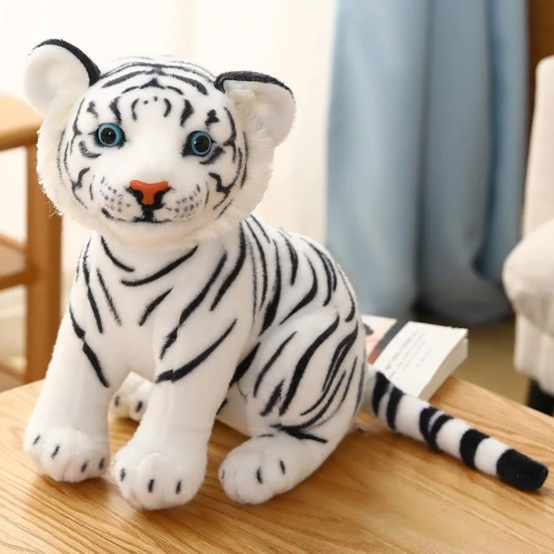 23-33 cm Simulation Baby Tiger Plüschtier Gefüllte Weiche Wilde Tier Wald Tiger Kissen Puppen Für Kinder Kinder Geburtstagsgeschenk