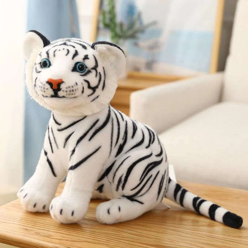 23-33 cm Simulation Baby Tiger Plüschtier Gefüllte Weiche Wilde Tier Wald Tiger Kissen Puppen Für Kinder Kinder Geburtstagsgeschenk