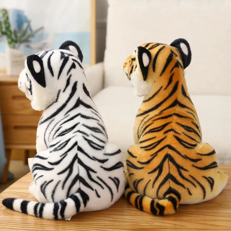23-33 cm Simulation Baby Tiger Plüschtier Gefüllte Weiche Wilde Tier Wald Tiger Kissen Puppen Für Kinder Kinder Geburtstagsgeschenk