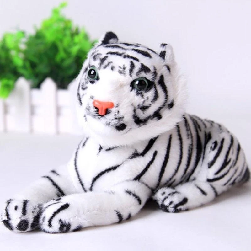 Echtes Leben Tiger Plüschtier Weiche Kuscheltiere Puppe Baby Kinder Weihnachtsgeschenke Weiche Stofftiere Modell Geschenke Spielzeug für Kinder
