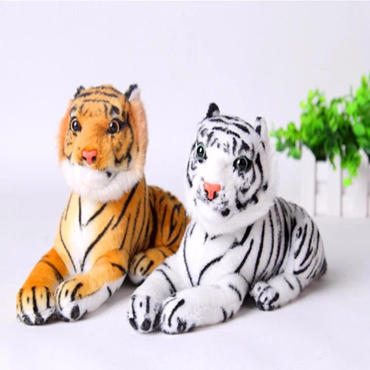Echtes Leben Tiger Plüschtier Weiche Kuscheltiere Puppe Baby Kinder Weihnachtsgeschenke Weiche Stofftiere Modell Geschenke Spielzeug für Kinder