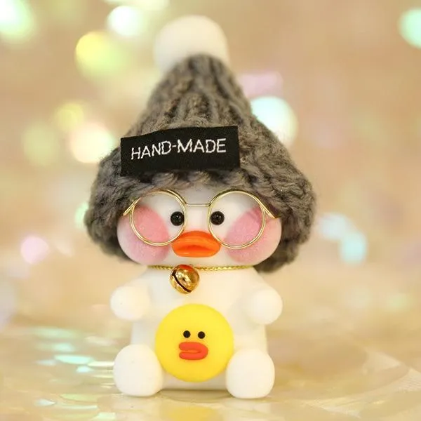 30CM Rosa LaLafanfan Kawaii Cafe Mimi Gelbe Ente Plüschtier Niedliche Stoffpuppe Weiche Tierpuppen Kinder Kawaii Plüschtiere Stoffpuppe