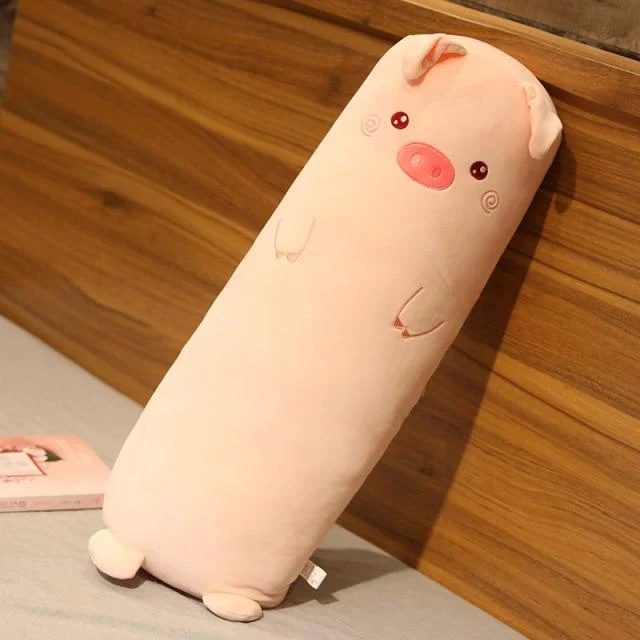 Cartoon Tier Dinosaurier Schwein Hase Teddybär Husky Ente Plüschtiere Gefüllte Weiche Lange Schlafkissen Puppe Kissen Kinder Mädchen Geschenk
