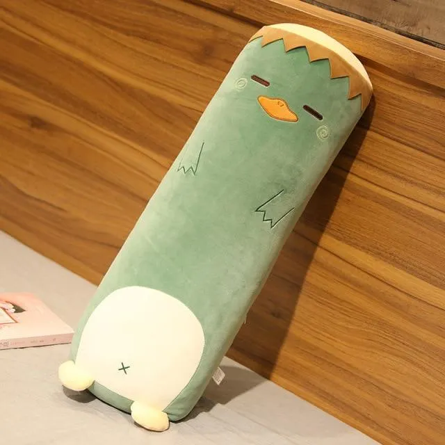 Cartoon Tier Dinosaurier Schwein Hase Teddybär Husky Ente Plüschtiere Gefüllte Weiche Lange Schlafkissen Puppe Kissen Kinder Mädchen Geschenk