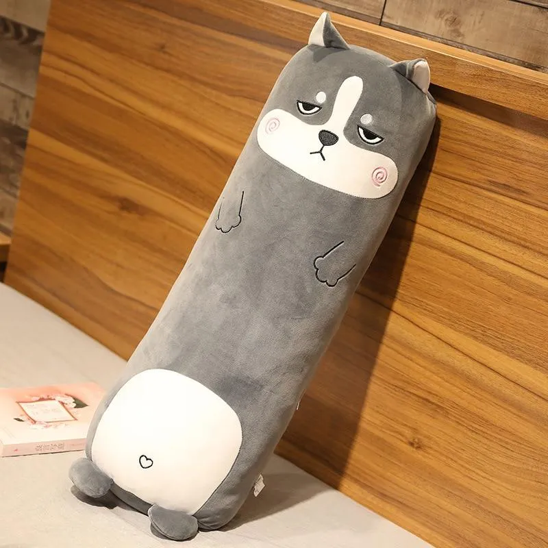 Cartoon Tier Dinosaurier Schwein Hase Teddybär Husky Ente Plüschtiere Gefüllte Weiche Lange Schlafkissen Puppe Kissen Kinder Mädchen Geschenk