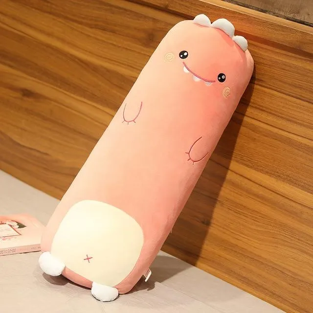 Cartoon Tier Dinosaurier Schwein Hase Teddybär Husky Ente Plüschtiere Gefüllte Weiche Lange Schlafkissen Puppe Kissen Kinder Mädchen Geschenk