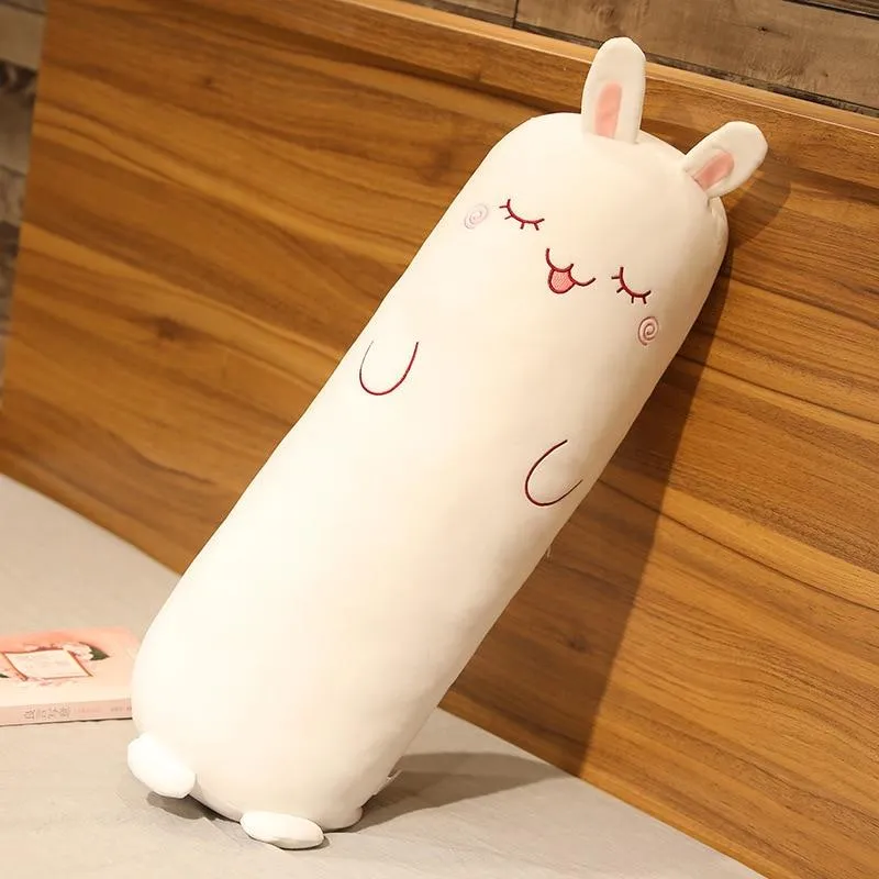 Cartoon Tier Dinosaurier Schwein Hase Teddybär Husky Ente Plüschtiere Gefüllte Weiche Lange Schlafkissen Puppe Kissen Kinder Mädchen Geschenk