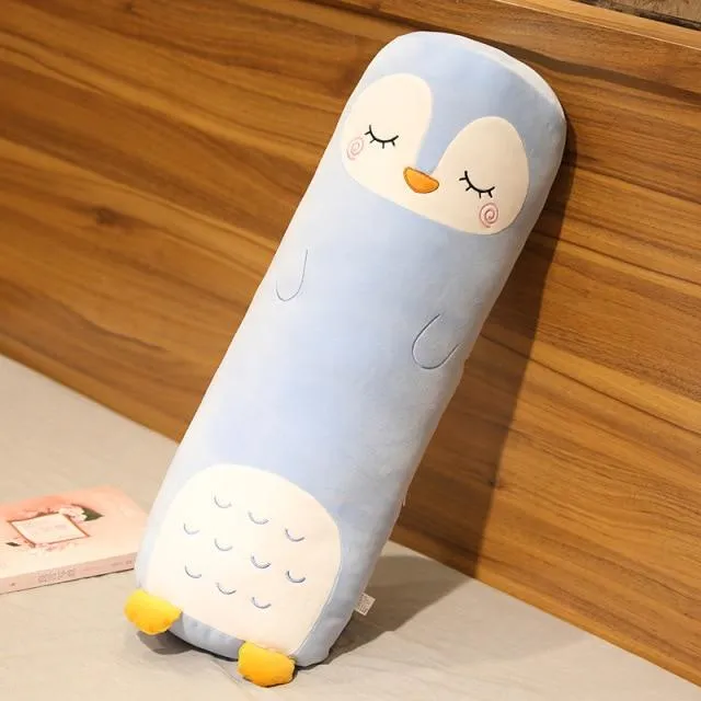 Cartoon Tier Dinosaurier Schwein Hase Teddybär Husky Ente Plüschtiere Gefüllte Weiche Lange Schlafkissen Puppe Kissen Kinder Mädchen Geschenk