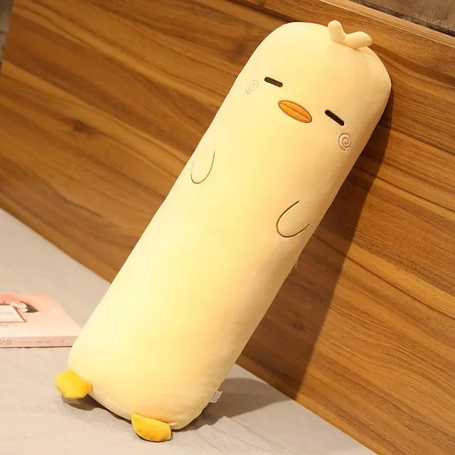 Cartoon Tier Dinosaurier Schwein Hase Teddybär Husky Ente Plüschtiere Gefüllte Weiche Lange Schlafkissen Puppe Kissen Kinder Mädchen Geschenk