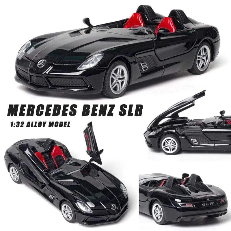 Diecast 1:32 Spielzeugauto Mercedes Benz SLR Roadster Legierung Modell Miniatur Metall Fahrzeug Sammlung für Kinder Weihnachtsgeschenke Jungen