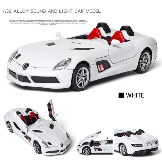 Diecast 1:32 Spielzeugauto Mercedes Benz SLR Roadster Legierung Modell Miniatur Metall Fahrzeug Sammlung für Kinder Weihnachtsgeschenke Jungen