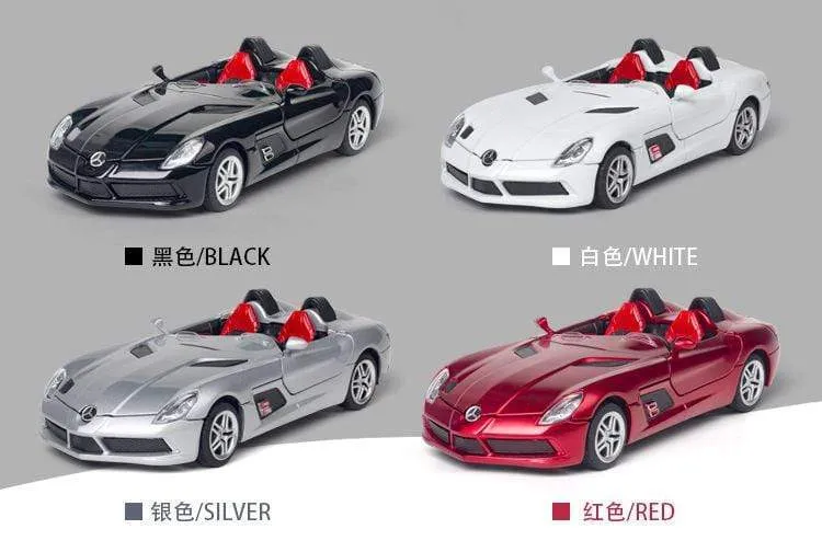 Diecast 1:32 Spielzeugauto Mercedes Benz SLR Roadster Legierung Modell Miniatur Metall Fahrzeug Sammlung für Kinder Weihnachtsgeschenke Jungen