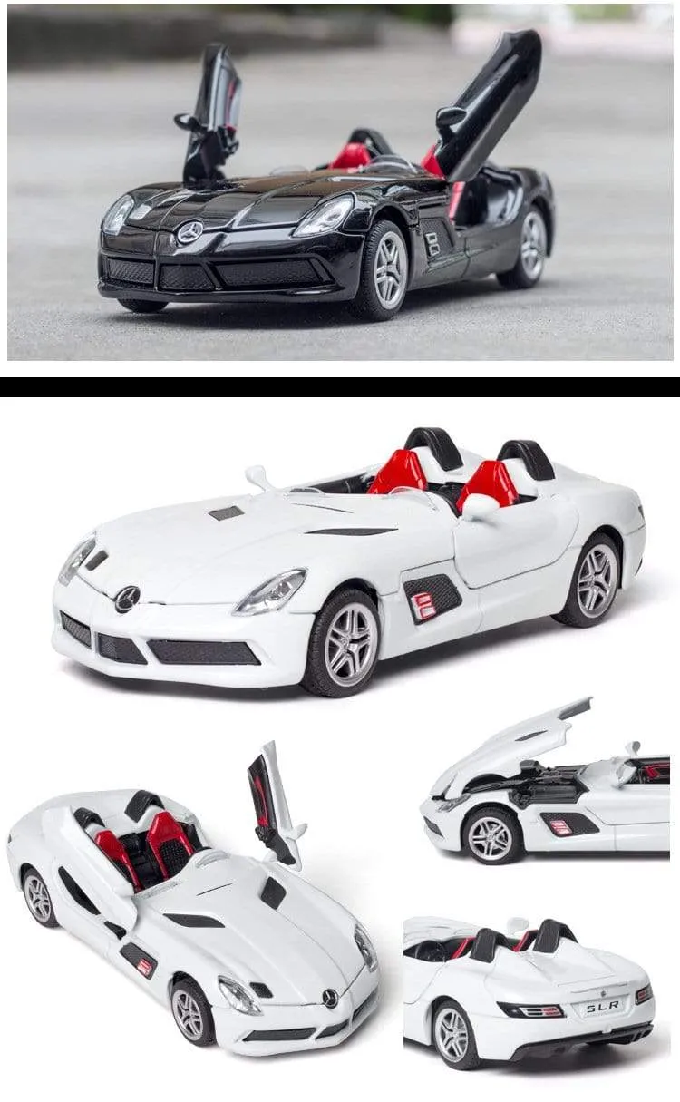 Diecast 1:32 Spielzeugauto Mercedes Benz SLR Roadster Legierung Modell Miniatur Metall Fahrzeug Sammlung für Kinder Weihnachtsgeschenke Jungen