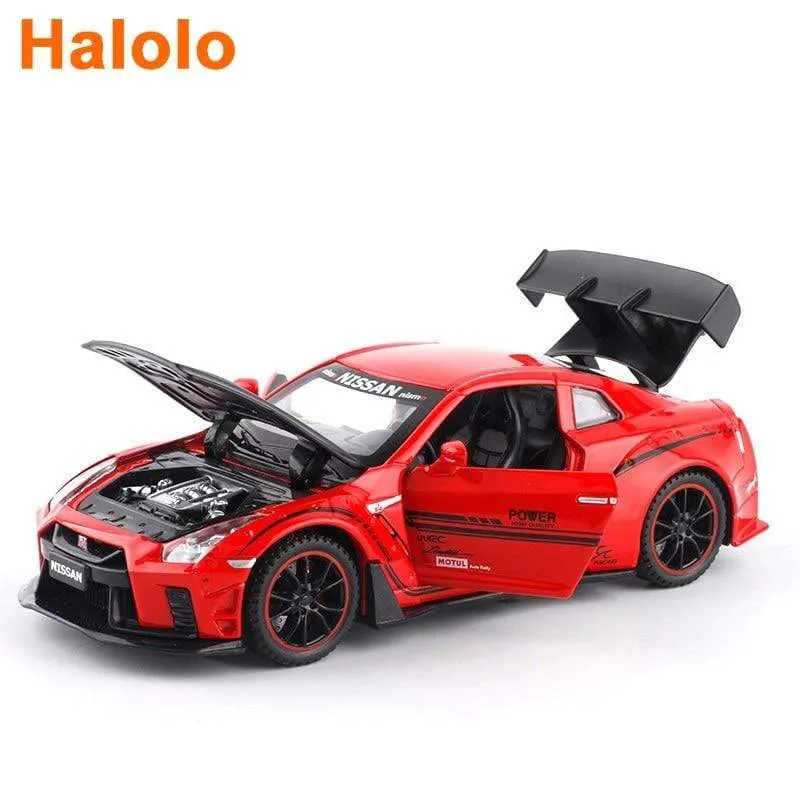 1:32 NISSAN GT-R Legierung Automodell Druckguss & Spielzeugfahrzeuge Spielzeugautos Kinderspielzeug für Kinder Geschenke Jungenspielzeug