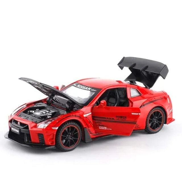 1:32 NISSAN GT-R Legierung Automodell Druckguss & Spielzeugfahrzeuge Spielzeugautos Kinderspielzeug für Kinder Geschenke Jungenspielzeug