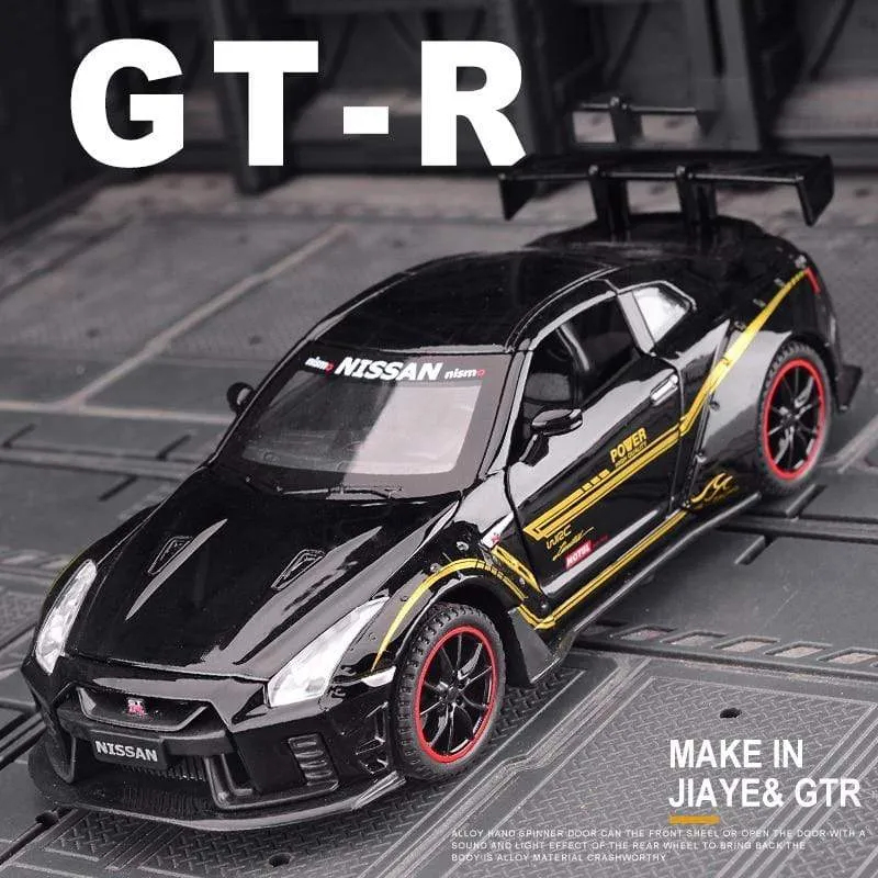 1:32 NISSAN GT-R Legierung Automodell Druckguss & Spielzeugfahrzeuge Spielzeugautos Kinderspielzeug für Kinder Geschenke Jungenspielzeug