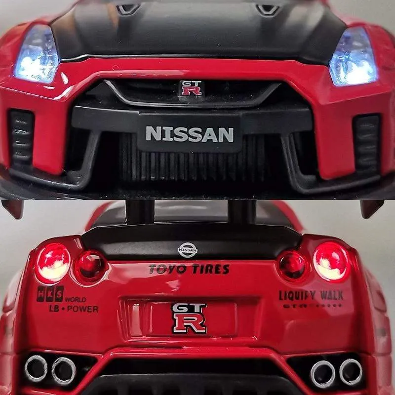 1:32 NISSAN GT-R Legierung Automodell Druckguss & Spielzeugfahrzeuge Spielzeugautos Kinderspielzeug für Kinder Geschenke Jungenspielzeug