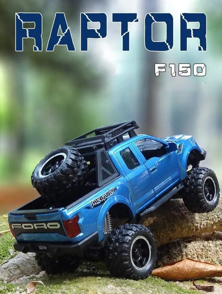 1:32 Ford Raptor F150 Riesenrad Legierung Diecast Auto Modellauto Zurückziehen Fahrzeug Sammlung Kinder Spielzeugauto Geschenke