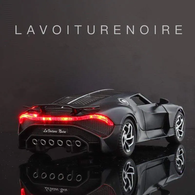 1:32 Bugatti Lavoiturenoire Legierung Sportwagenmodell Druckguss & Spielzeugfahrzeuge Metallautomodell Simulation Sound Licht Kindergeschenk