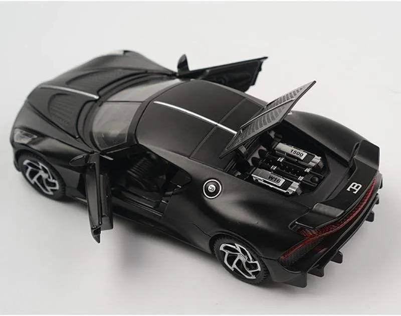 1:32 Bugatti Lavoiturenoire Legierung Sportwagenmodell Druckguss & Spielzeugfahrzeuge Metallautomodell Simulation Sound Licht Kindergeschenk