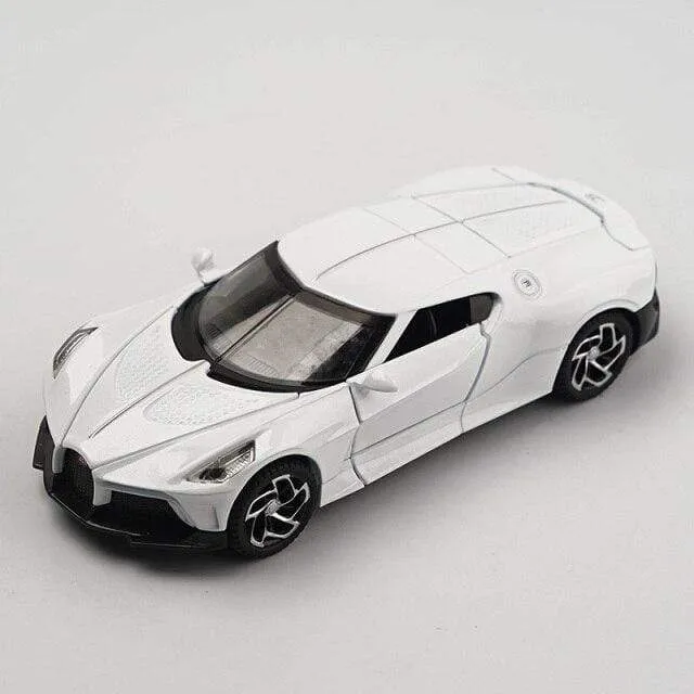 1:32 Bugatti Lavoiturenoire Legierung Sportwagenmodell Druckguss & Spielzeugfahrzeuge Metallautomodell Simulation Sound Licht Kindergeschenk