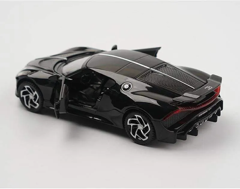 1:32 Bugatti Lavoiturenoire Legierung Sportwagenmodell Druckguss & Spielzeugfahrzeuge Metallautomodell Simulation Sound Licht Kindergeschenk