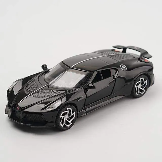 1:32 Bugatti Lavoiturenoire Legierung Sportwagenmodell Druckguss & Spielzeugfahrzeuge Metallautomodell Simulation Sound Licht Kindergeschenk