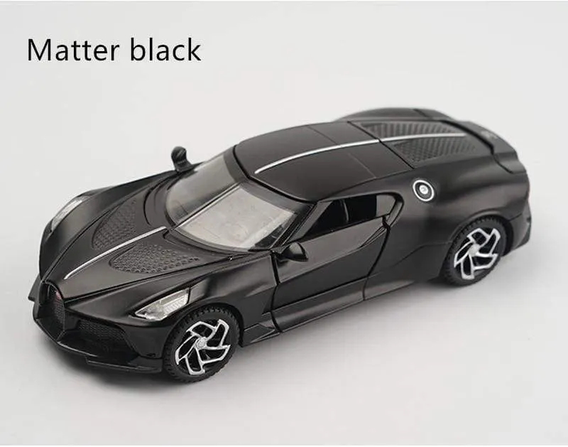 1:32 Bugatti Lavoiturenoire Legierung Sportwagenmodell Druckguss & Spielzeugfahrzeuge Metallautomodell Simulation Sound Licht Kindergeschenk