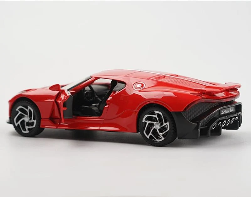 1:32 Bugatti Lavoiturenoire Legierung Sportwagenmodell Druckguss & Spielzeugfahrzeuge Metallautomodell Simulation Sound Licht Kindergeschenk