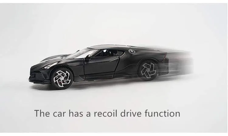 1:32 Bugatti Lavoiturenoire Legierung Sportwagenmodell Druckguss & Spielzeugfahrzeuge Metallautomodell Simulation Sound Licht Kindergeschenk