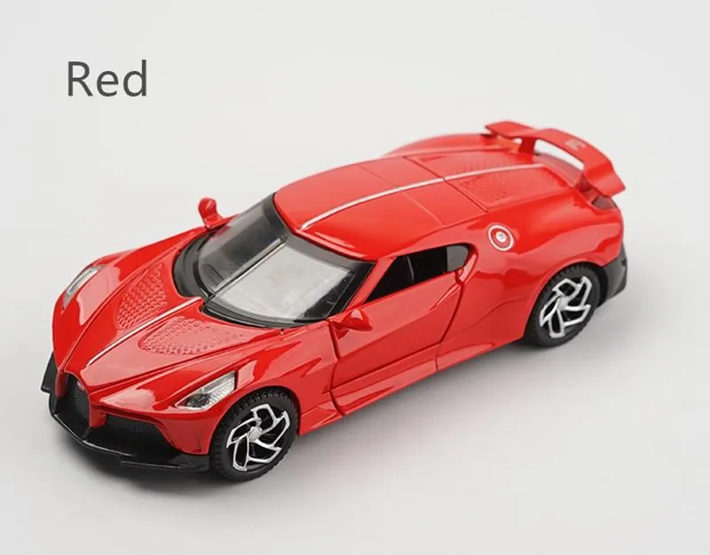 1:32 Bugatti Lavoiturenoire Legierung Sportwagenmodell Druckguss & Spielzeugfahrzeuge Metallautomodell Simulation Sound Licht Kindergeschenk