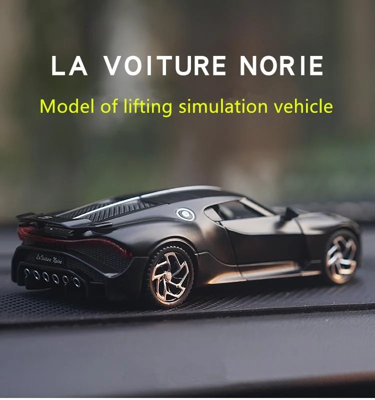1:32 Bugatti Lavoiturenoire Legierung Sportwagenmodell Druckguss & Spielzeugfahrzeuge Metallautomodell Simulation Sound Licht Kindergeschenk