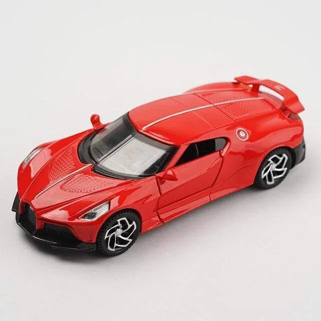 1:32 Bugatti Lavoiturenoire Legierung Sportwagenmodell Druckguss & Spielzeugfahrzeuge Metallautomodell Simulation Sound Licht Kindergeschenk