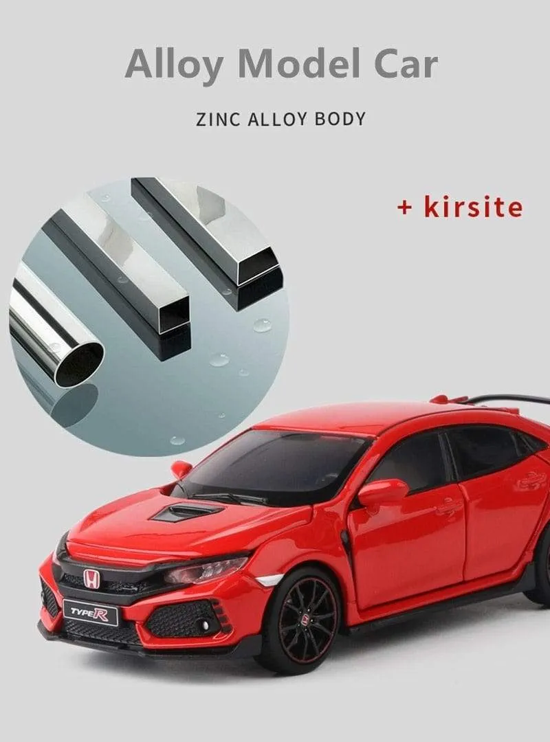 1/32 HONDA Civic Type R FK8 Legierung Automodell Diecast Metal Simulation Spielzeugfahrzeuge Automodell Sound Light Collection Kinder Spielzeug Geschenk
