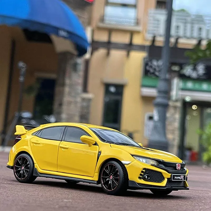 1/32 HONDA Civic Type R FK8 Legierung Automodell Diecast Metal Simulation Spielzeugfahrzeuge Automodell Sound Light Collection Kinder Spielzeug Geschenk