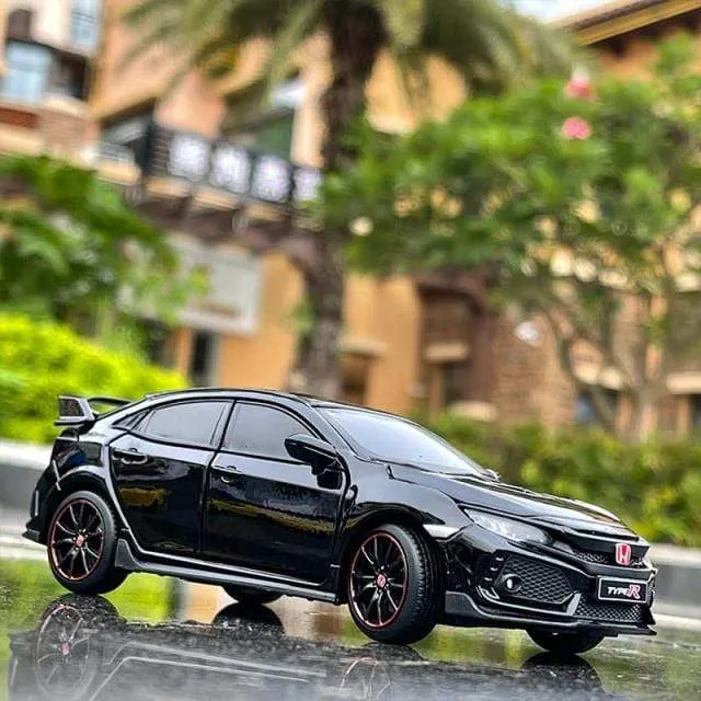 1/32 HONDA Civic Type R FK8 Legierung Automodell Diecast Metal Simulation Spielzeugfahrzeuge Automodell Sound Light Collection Kinder Spielzeug Geschenk