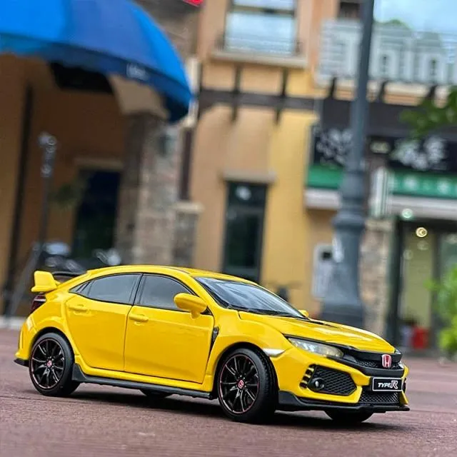 1/32 HONDA Civic Type R FK8 Legierung Automodell Diecast Metal Simulation Spielzeugfahrzeuge Automodell Sound Light Collection Kinder Spielzeug Geschenk