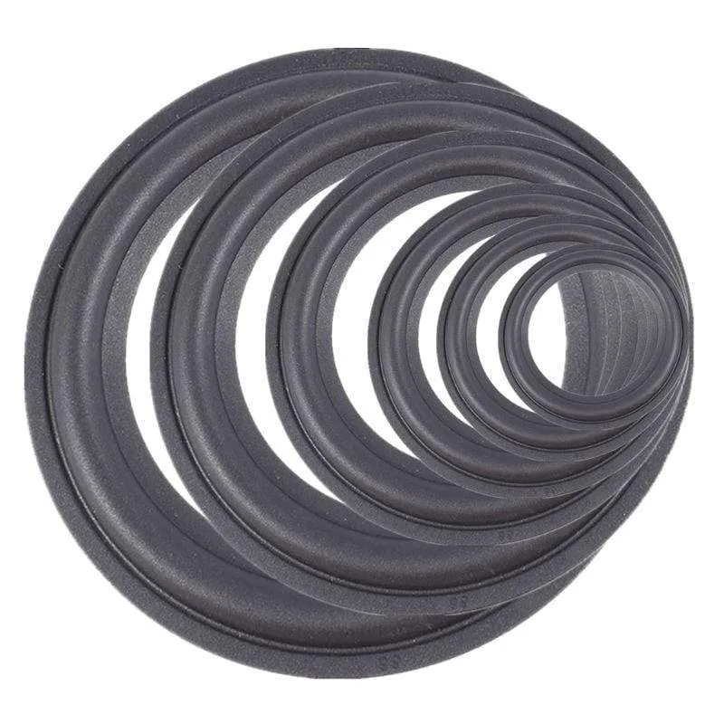 2 Stück 4/5/6.5/8/10/12 Zoll elastischer Gummiring, Lautsprecher-Surround-Reparaturschaum, Woofer-Kante