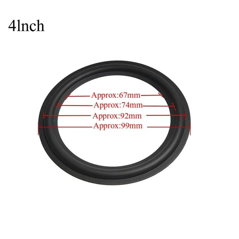 2PCS Lautsprecher Gummi Reparatur Falten Rand Ring Subwoofer Lautsprecher Reparatur Zubehör DIY 3/4/5/6/8/10 ZOLL
